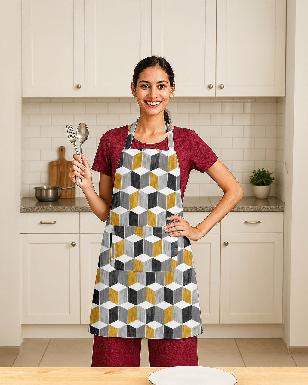 ÌROAS | CUBIC | APRON | PRINTED DESIGN