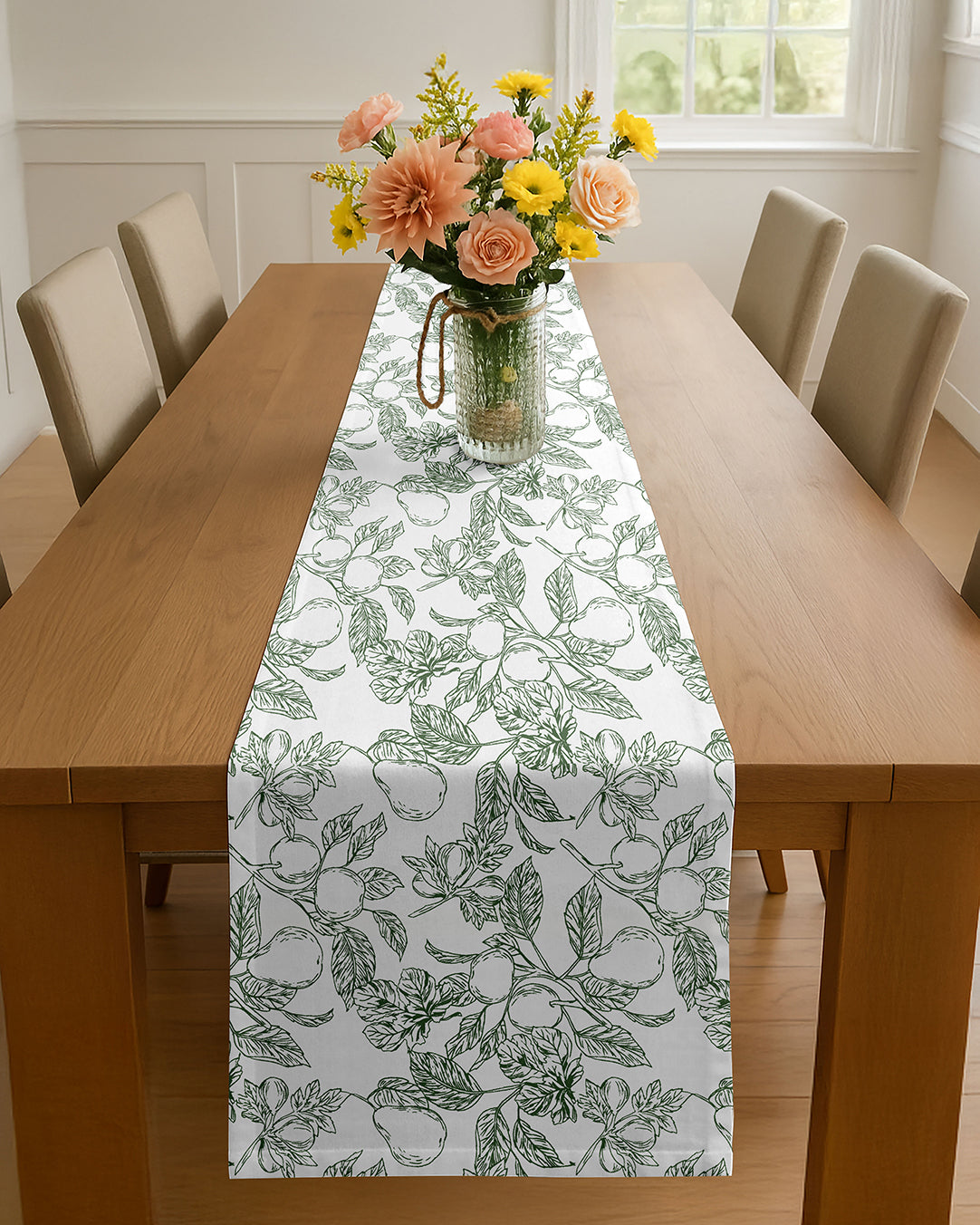 DROSÌA | LEAF | TABLE RUNNER | PRINTED DESIGN