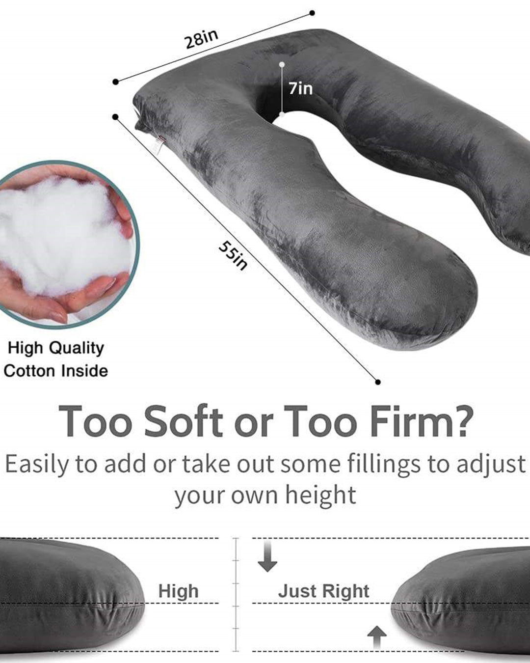 AĞNO | PREGNANCY PILLOW | SOFT CUSHION | COTTON