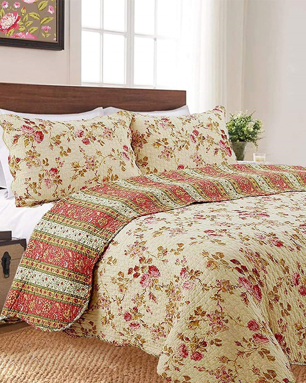 YFÀNTO | BEDSPREAD | GOLD-ORANGE | PRINTED DESIGN