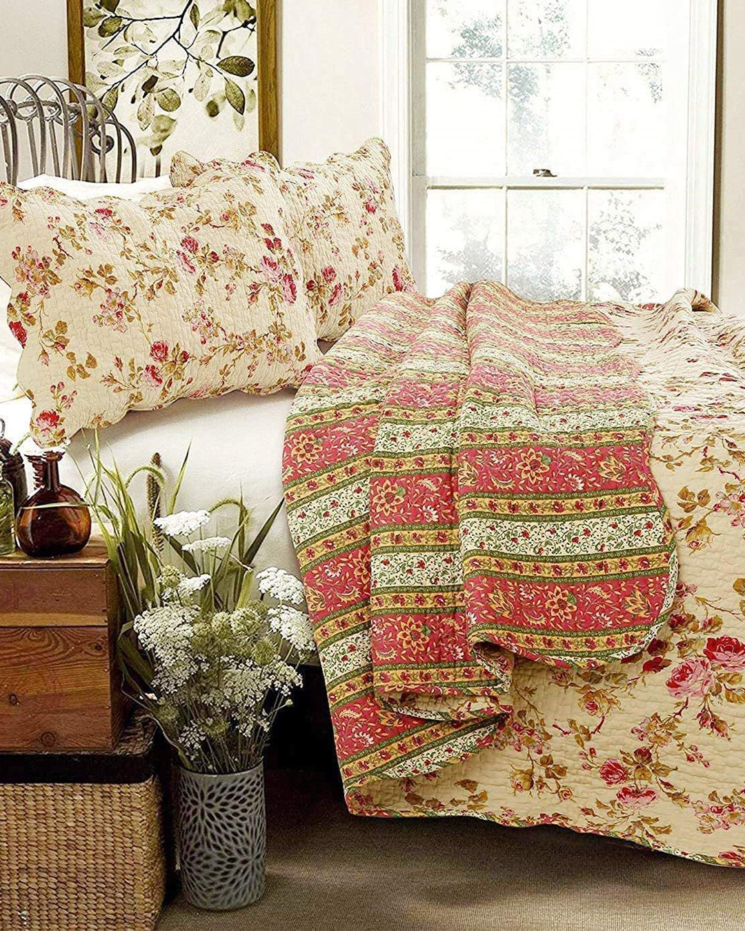 YFÀNTO | BEDSPREAD | GOLD-ORANGE | PRINTED DESIGN