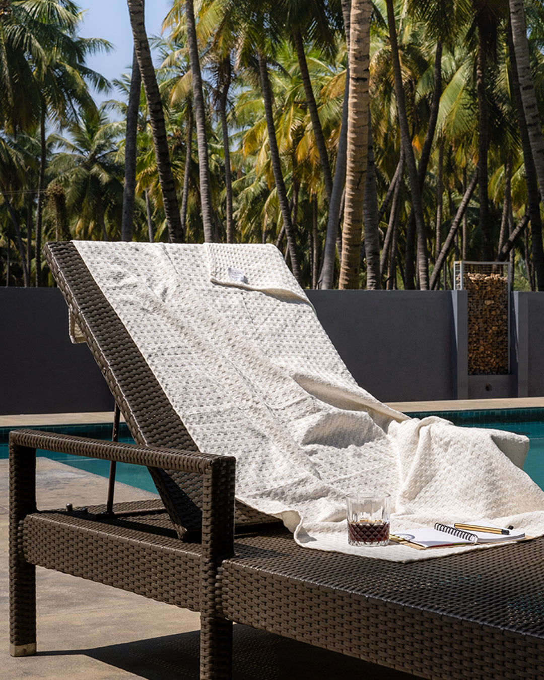 AMMOS | BEIGE COTTON TOWEL | HONEYCOMB | TOWEL