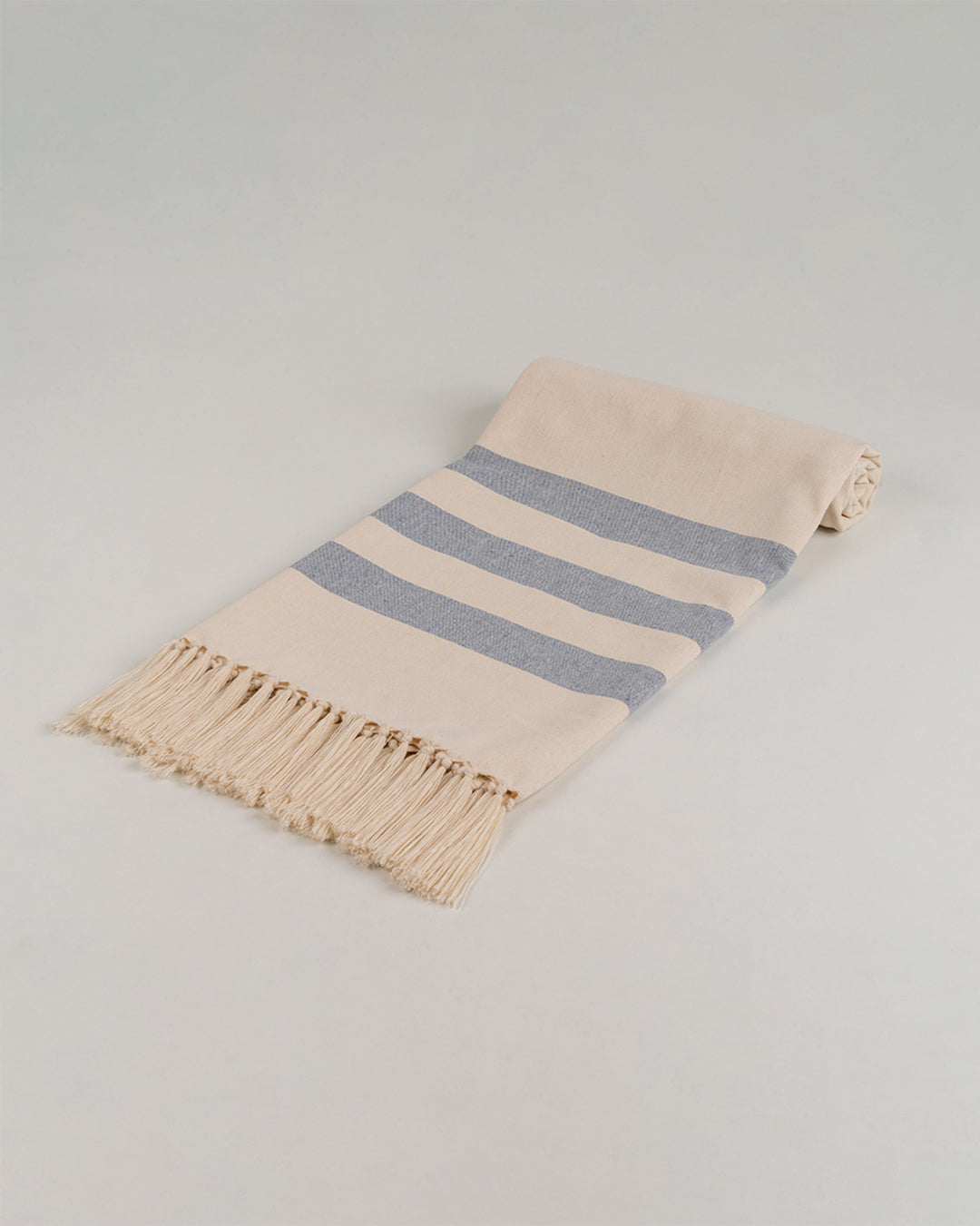 PAGONI | SNOW GREY COTTON TOWEL | STRIPES | TOWEL