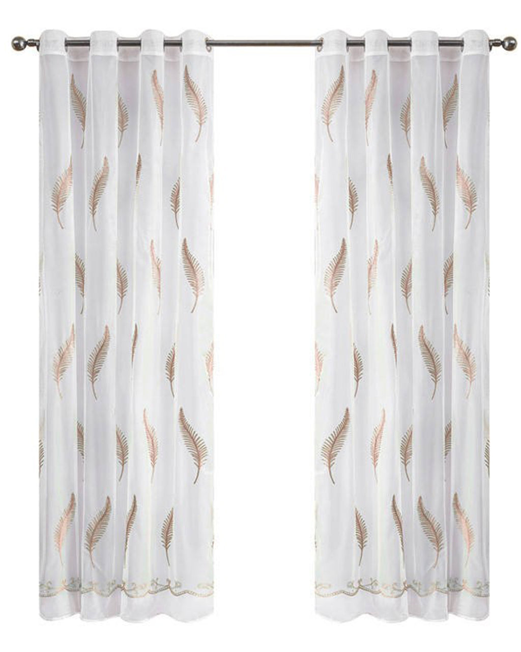 ZEÑ | CURTAINS | WHITE PRINTED | ELEGANCE